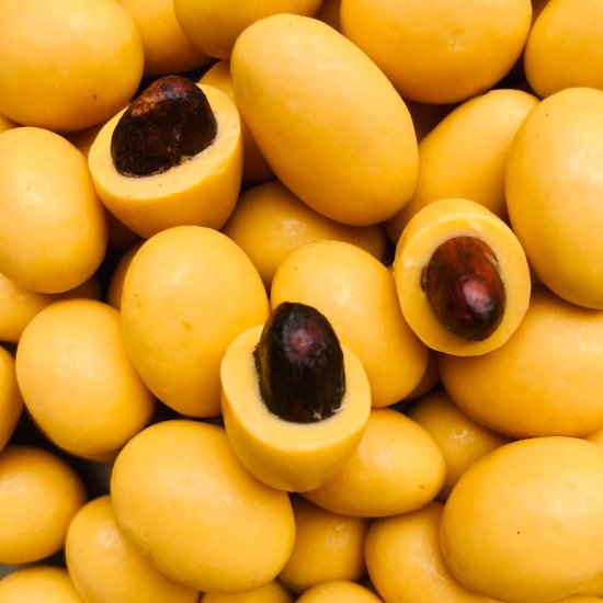 hạt ca cao sô cô la bóng gấc trắng