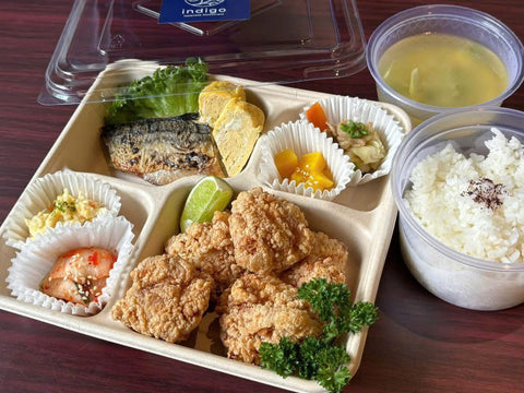 Bento Nhật tinh tế, đựng trong hộp bã mía – ngon cho bạn, xanh cho môi trường